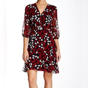 Diane von Furstenberg Fleurette Silk Dress, Floral Petals Poppy Size 2